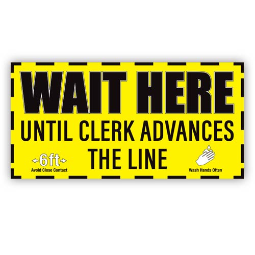 12" x 6" Social Distancing Floor Stickers 126100C